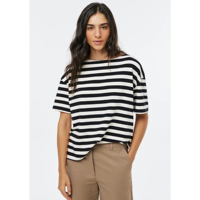 Blusa Feminina Em Malha Listrada - Preto P