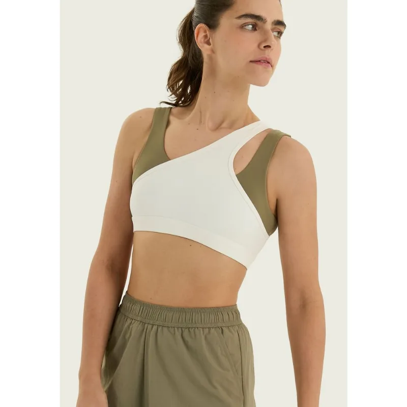 Top Assimétrico Esportivo - Off white XG