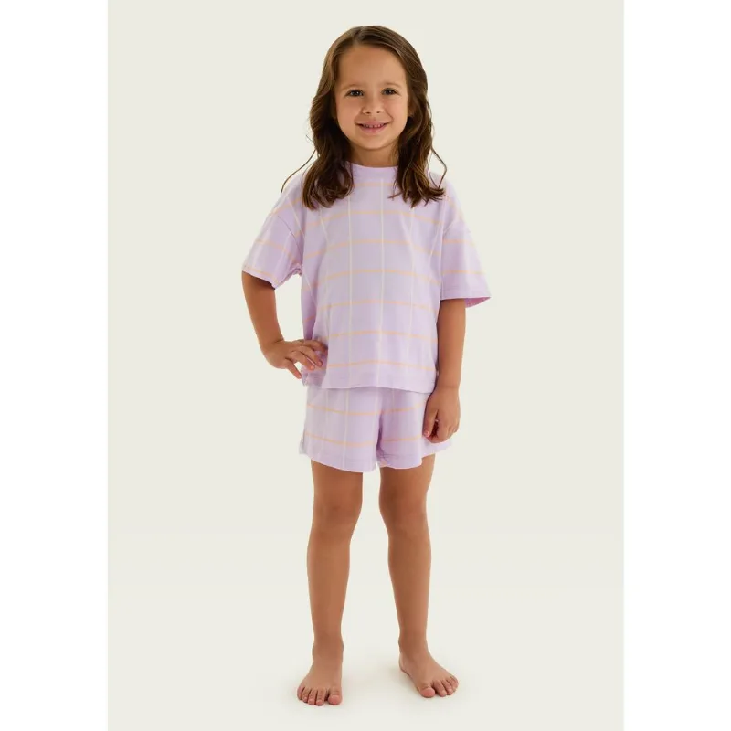 Pijama Infantil Menina Box Estampado - Lilás 016