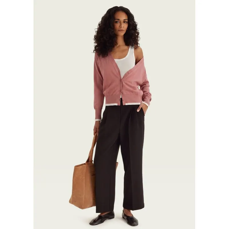 Cardigan Feminino Em Tricô - Rosa G