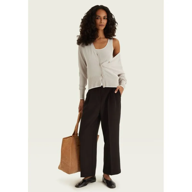 Cardigan Feminino Em Tricô - Bege P