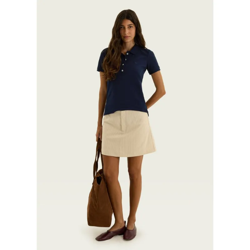 Shorts Saia Curto Listrado Em Alfaiataria - Off white 040