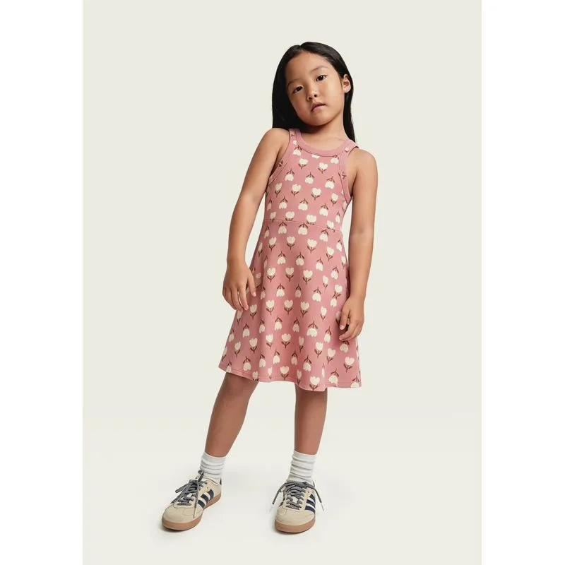 Vestido Infantil Curto Em Ribana Canelada - Rosa 010