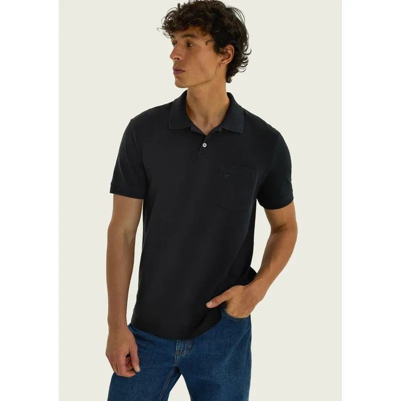 Camisa Polo Masculina Com Bordado - Preto M