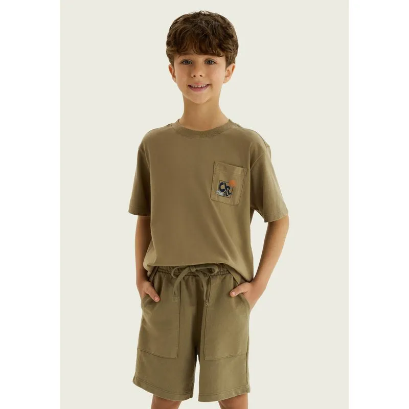 Conjunto Infantil Menino Moletom Estampado - Verde 012