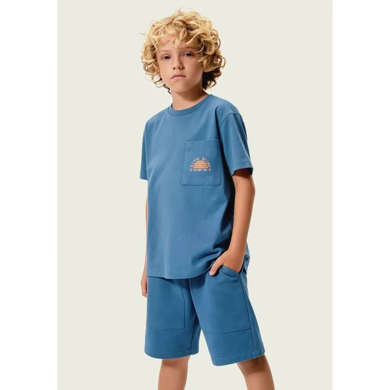 Conjunto Infantil Menino Moletom Estampado - Azul 010