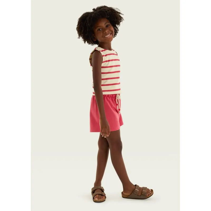 Conjunto Infantil Menina Estampado - Rosa 004
