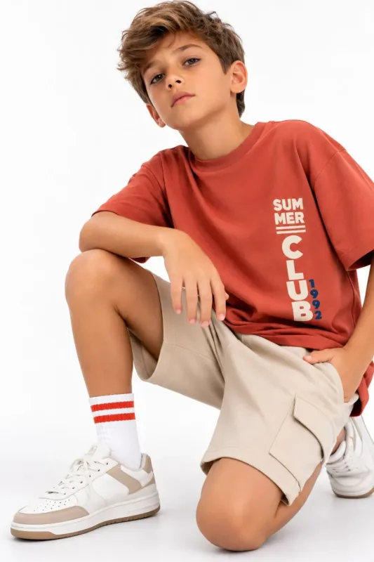 Conjunto Bermuda Camiseta infanto juvenil Hering kids
