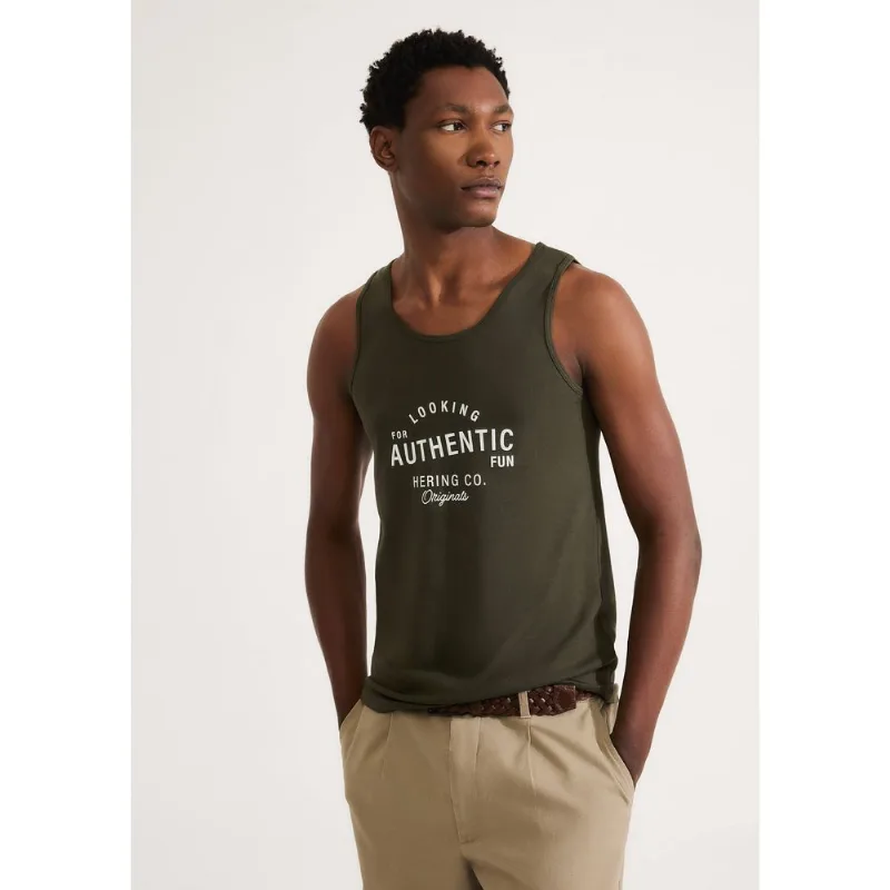 Regata Básica Masculina Slim Em Malha - Verde G