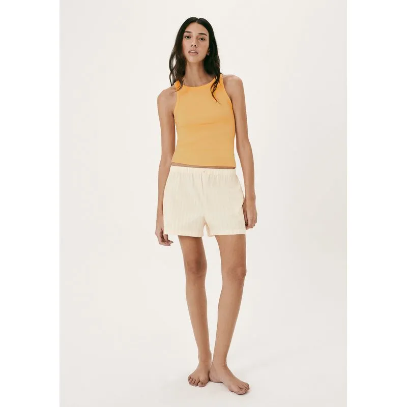 Pijama Curto Feminino Listrado - Amarelo P