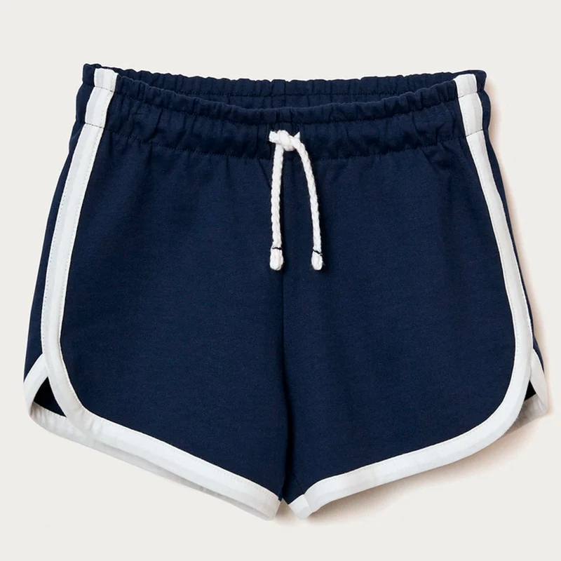 Shorts Moletom Runner Hering Kids Feminino - Azul Marinho 16 / Menina