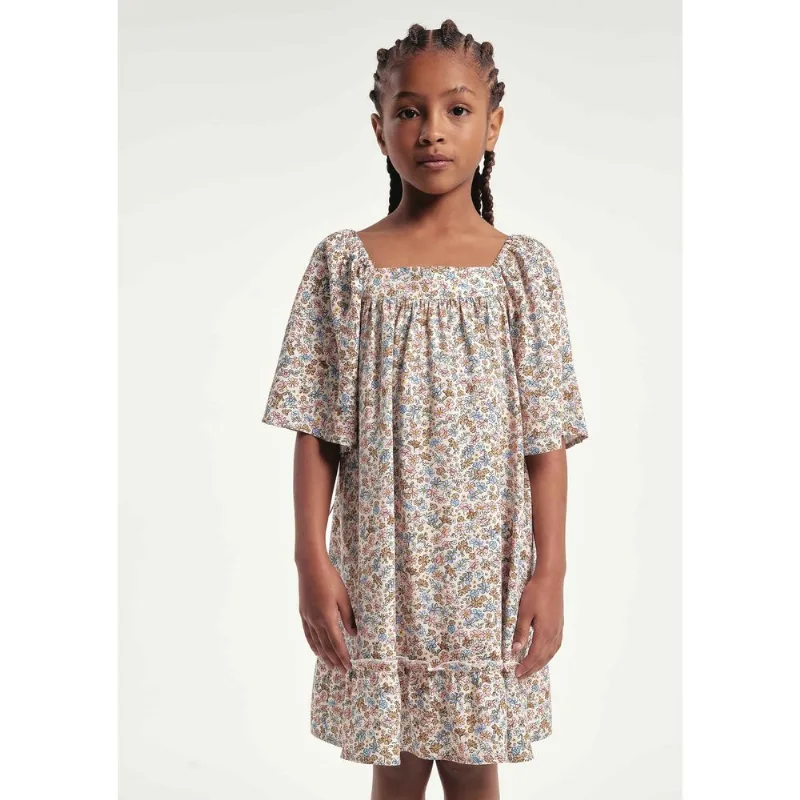 Vestido Infantil Com Mangas Bufantes - Off white 016
