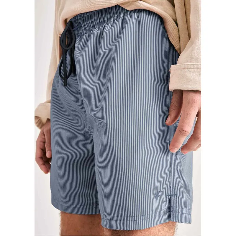 Shorts De Banho Masculino Listrado - Azul XXG