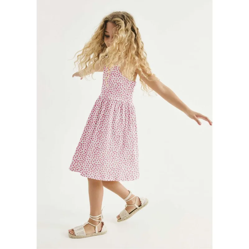 Vestido Infantil Curto Estampado - Rosa 012