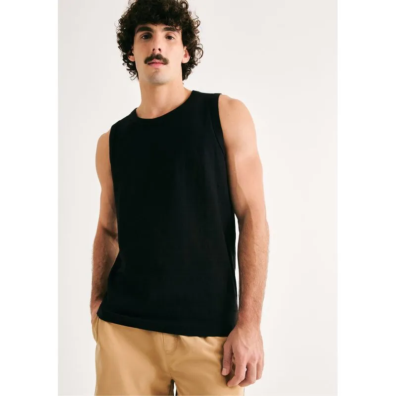 Regata Masculina Regular Texturizada - Preto M