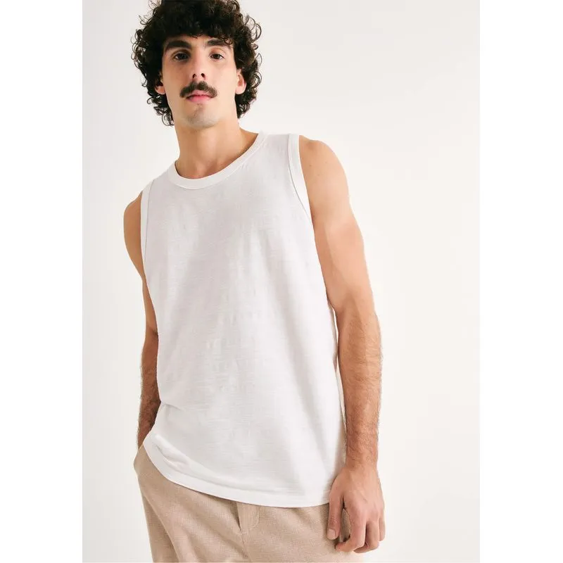 Regata Masculina Regular Texturizada - Off white M