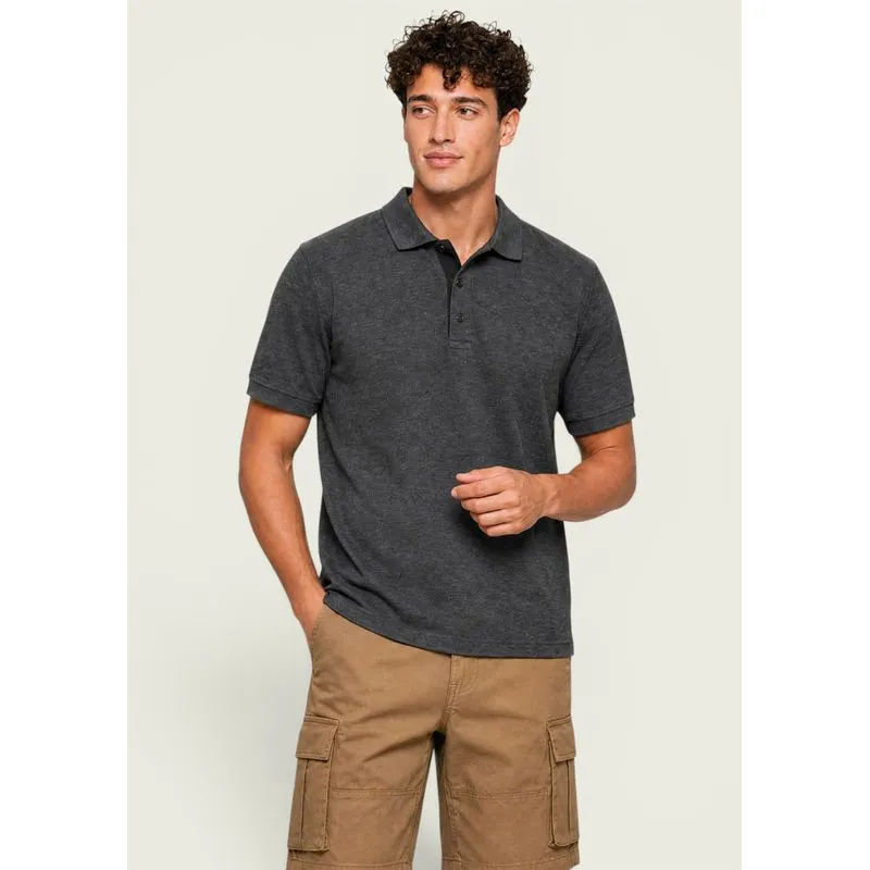 Camisa Polo Masculina Bicolor - Preto M