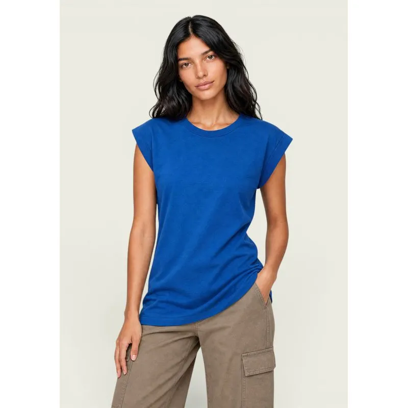 Camiseta Feminina Em Malha Premium - Azul G