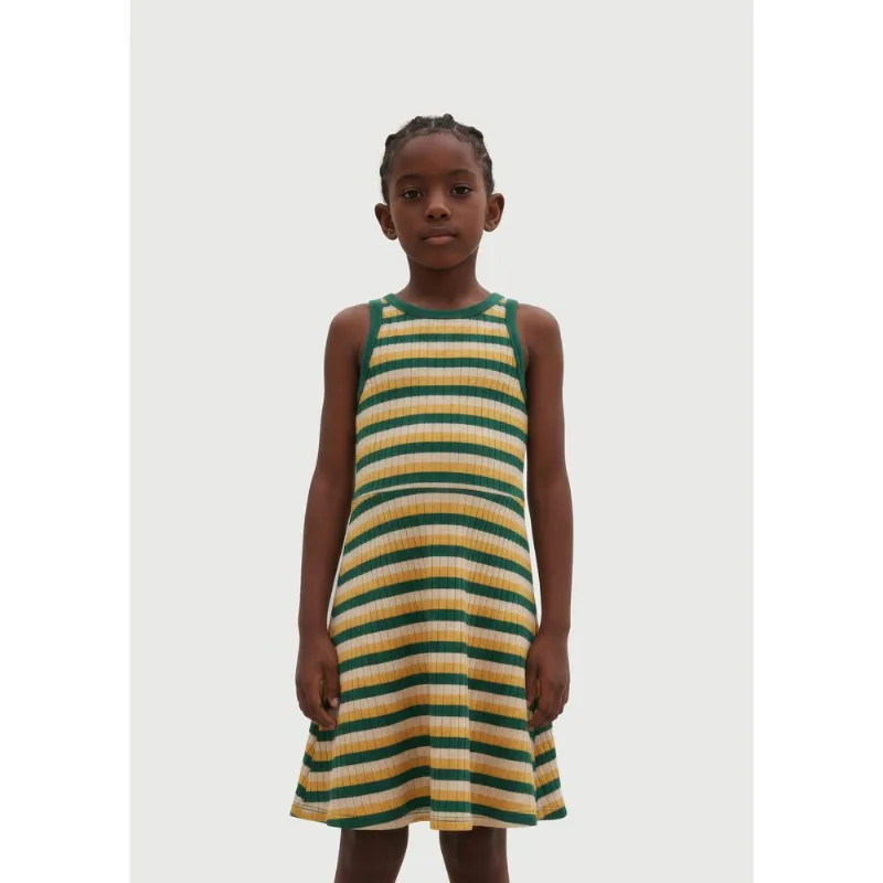 Vestido Infantil Curto Torcida Em Ribana Canelada - Verde 006