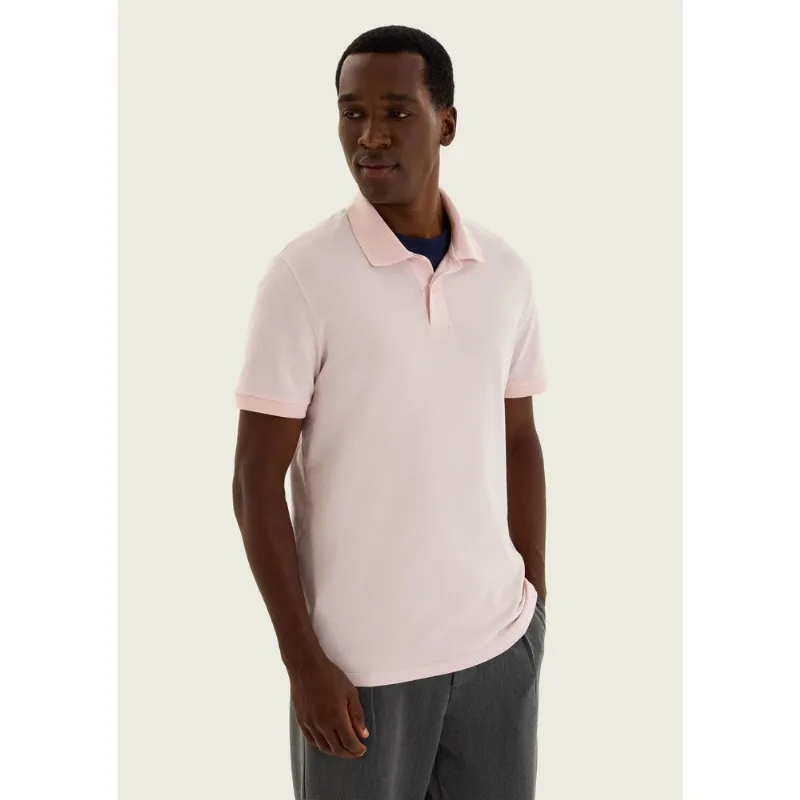 Camisa Polo Básica Masculina Manga Curta Em Piquet - Lilás G