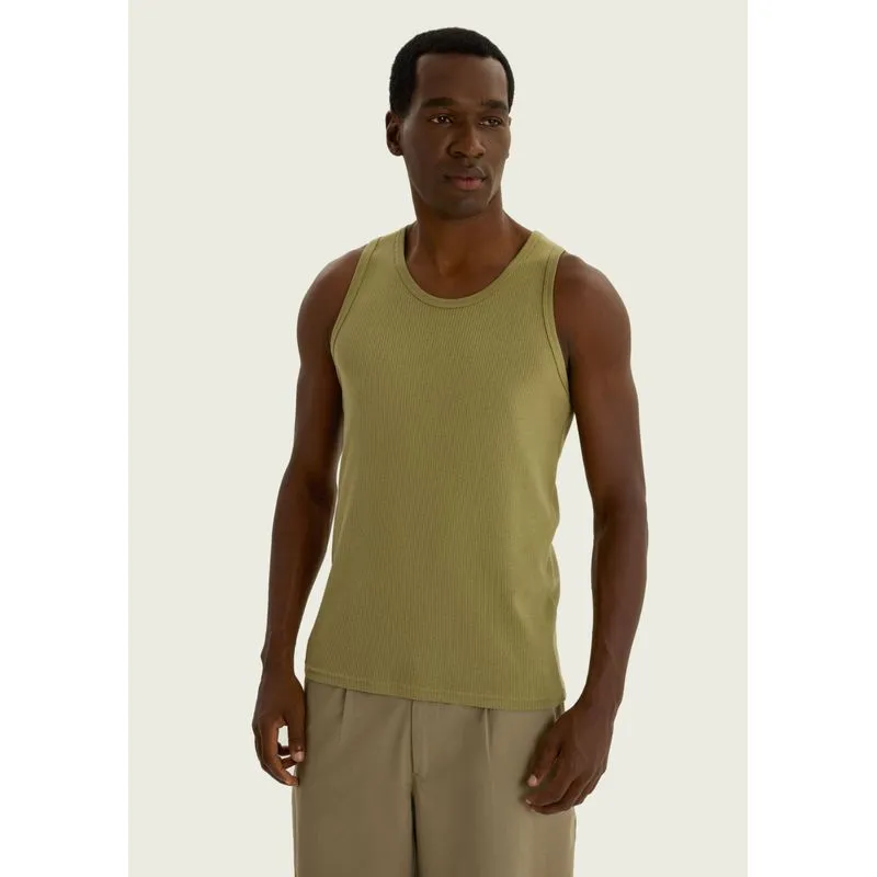 Regata Básica Masculina Slim Em Ribana - Verde M