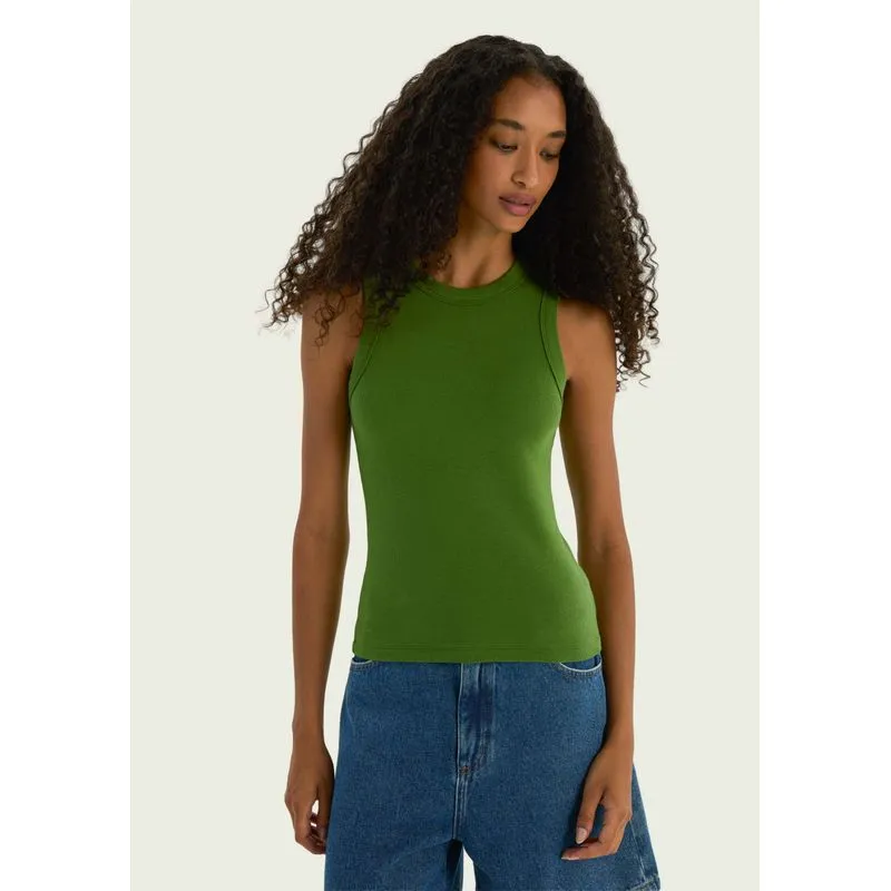 Regata Básica Feminina Slim Neck - Verde XXG