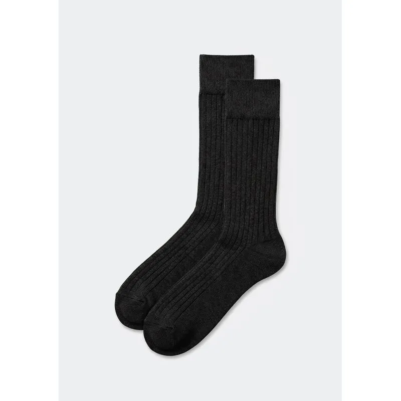 Meia Cano Longo Unissex Casual Canelada - Preto M