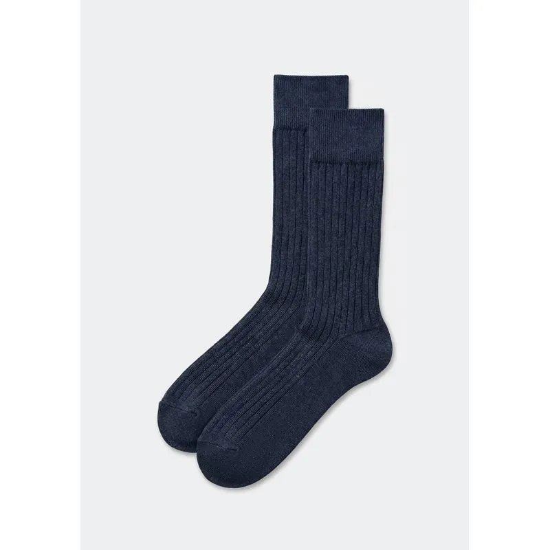 Meia Cano Longo Unissex Casual Canelada - Azul M
