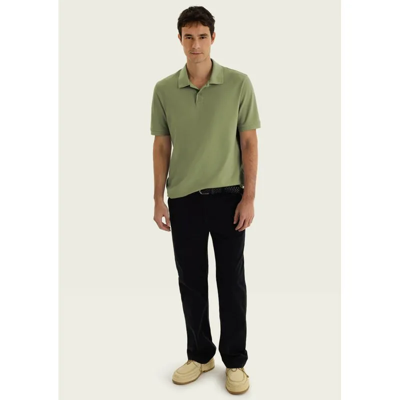 Camisa Polo Básica Masculina Manga Curta Em Piquet - Verde EXG