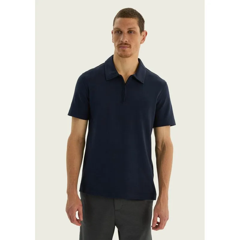 Camisa Polo Masculina Em Malha Tech - Azul M