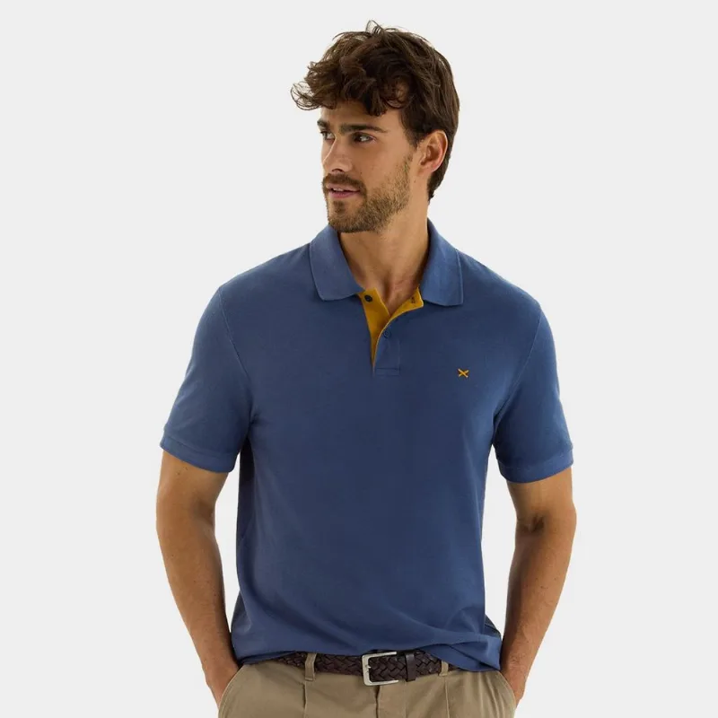 Camisa Polo Hering Masculina - Masculino - Azul Claro+Azul