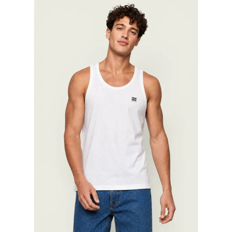Regata Masculina Básica Alças Largas - Branco G