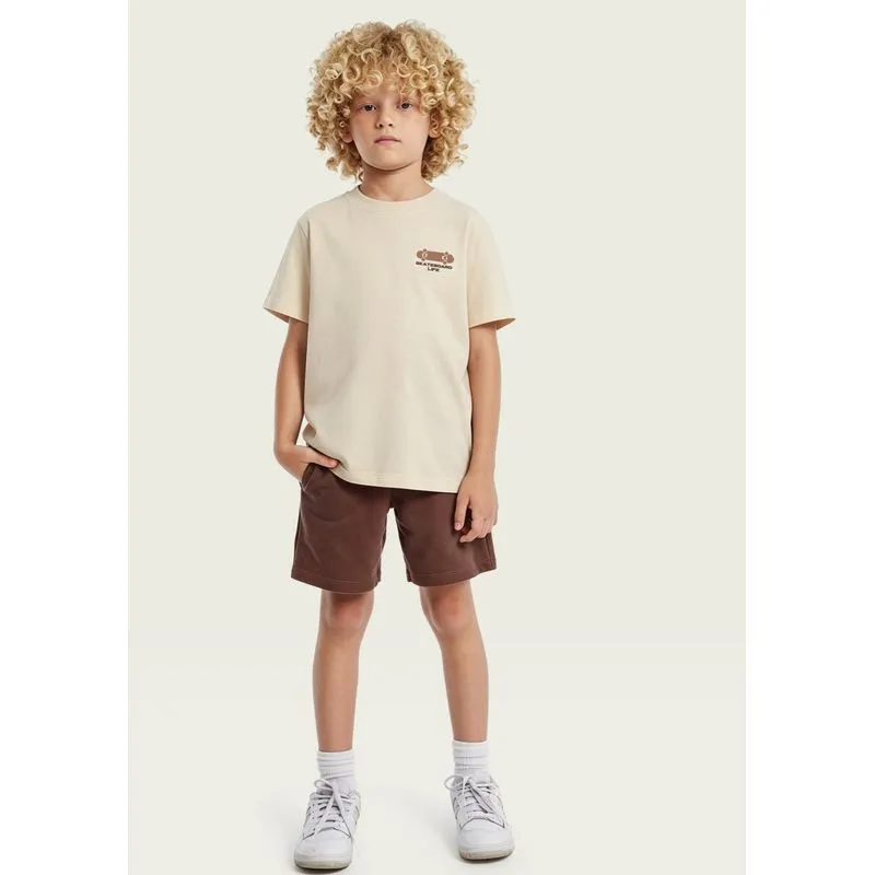 Conjunto Infantil Menino Oversized Estampado - Creme 008