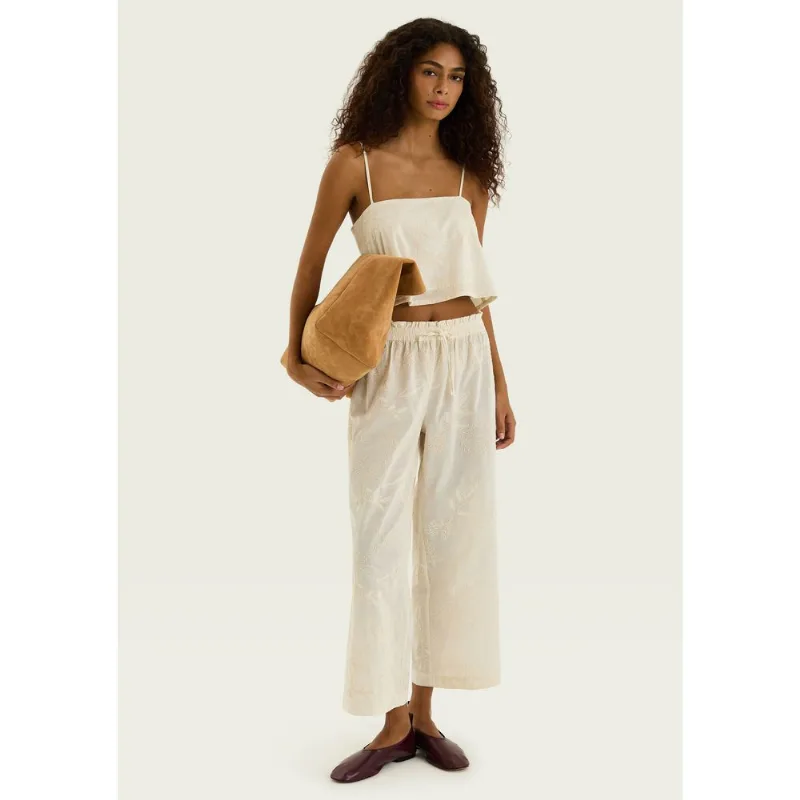 Top Alças Finas Estampado - Off white XG