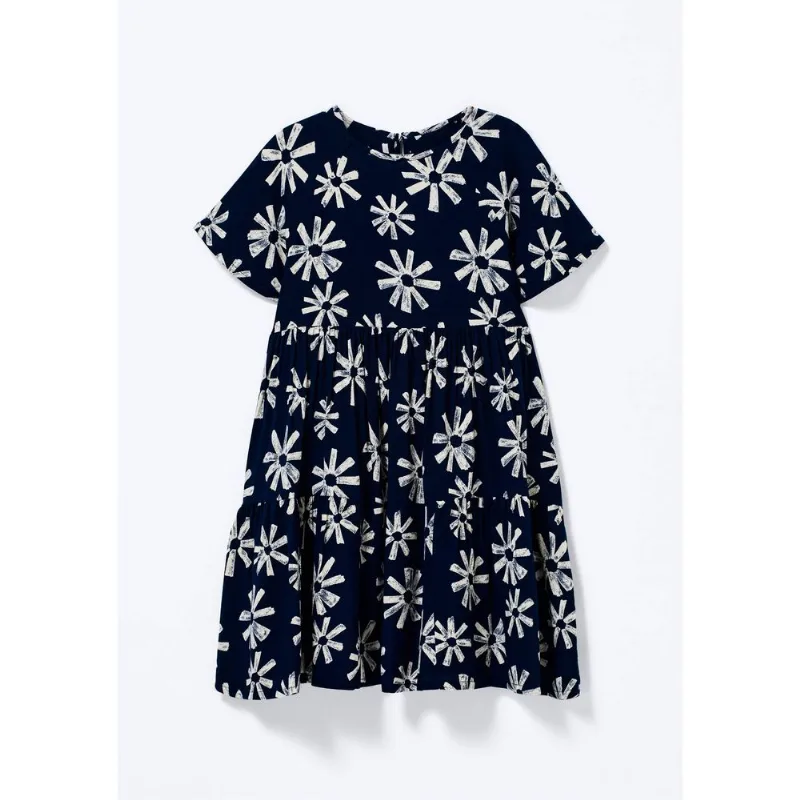 Vestido Infantil Menina Estampado - Azul 004