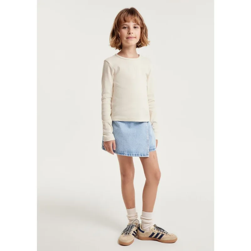 Shorts Saia Infantil Em Jenas Estonado - Azul 010