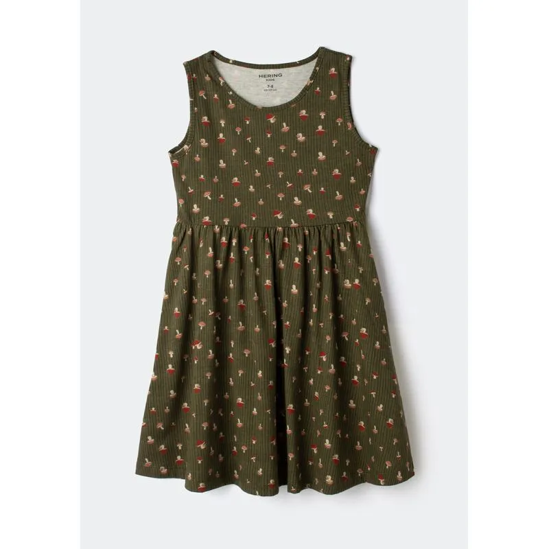 Vestido Curto Infantil Estampado - Verde 006
