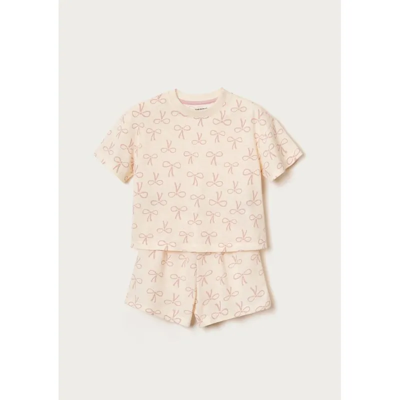 Pijama Infantil Menina Box Estampado - Creme 016