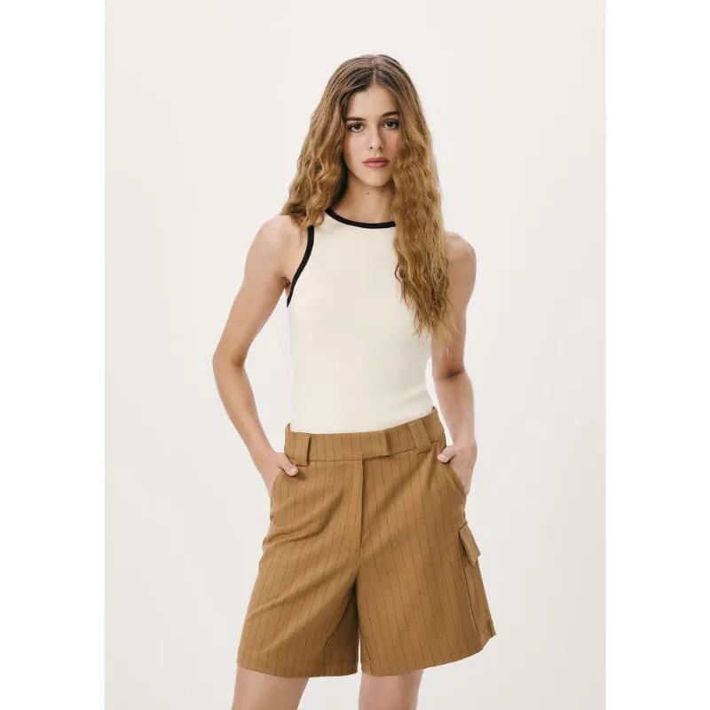 Regata Feminina Friso Contrastante - Off white XP