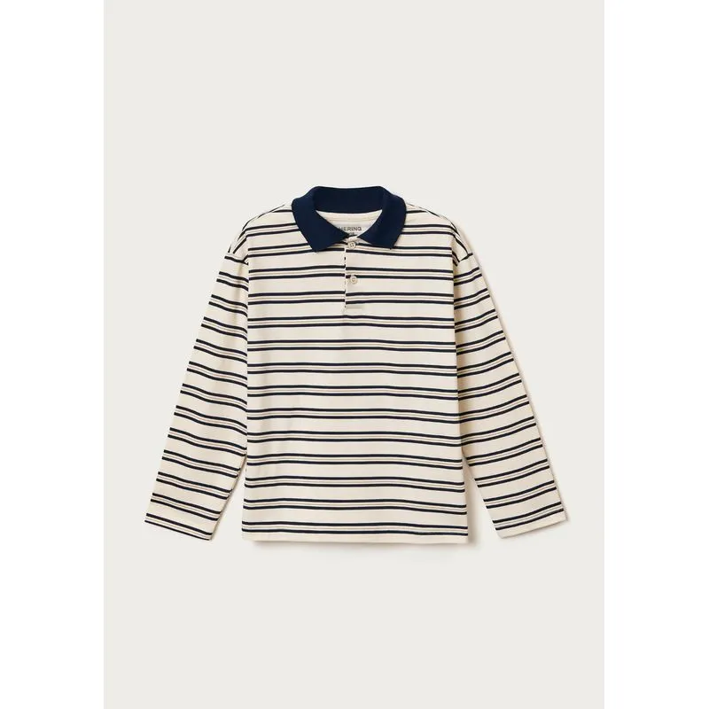 Camisa Polo Infantil Menino Comfort Listrada - Azul 008