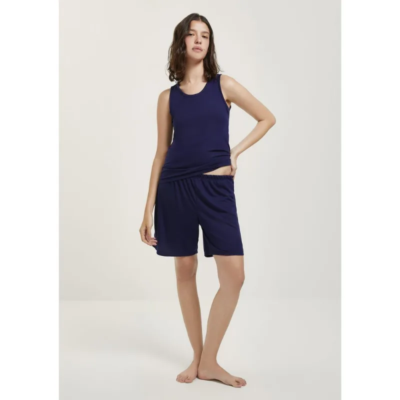 Pijama Curto Feminino Comfort Com Regata - Azul XP