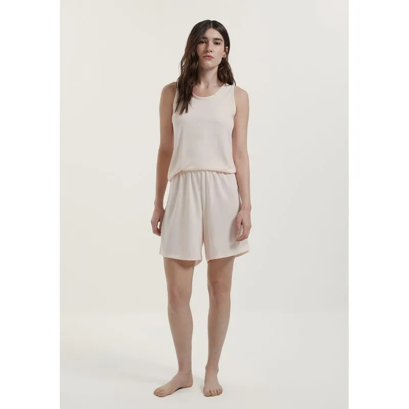 Pijama Curto Feminino Comfort Com Regata - Rosa P