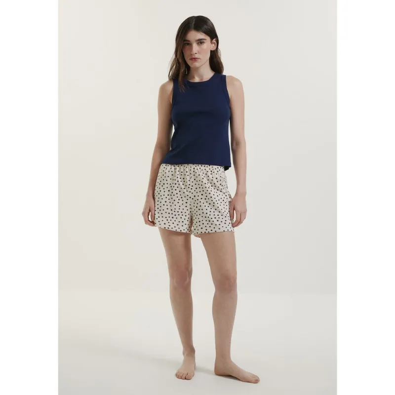 Pijama Feminino Curto Estampado - Azul G