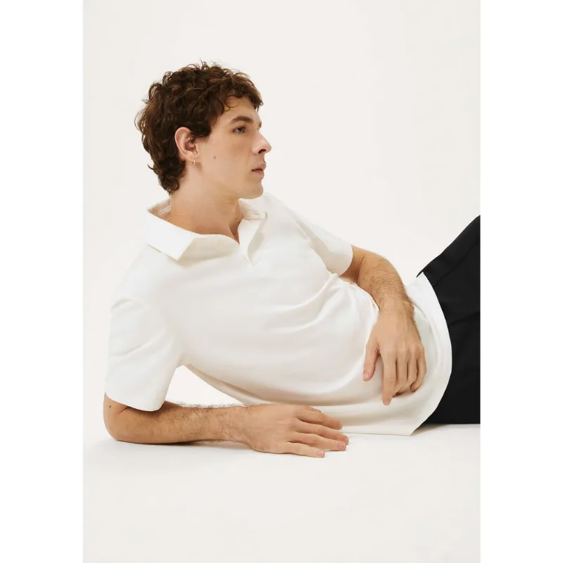Camisa Polo Masculina Em Malha Premium - Branco XG