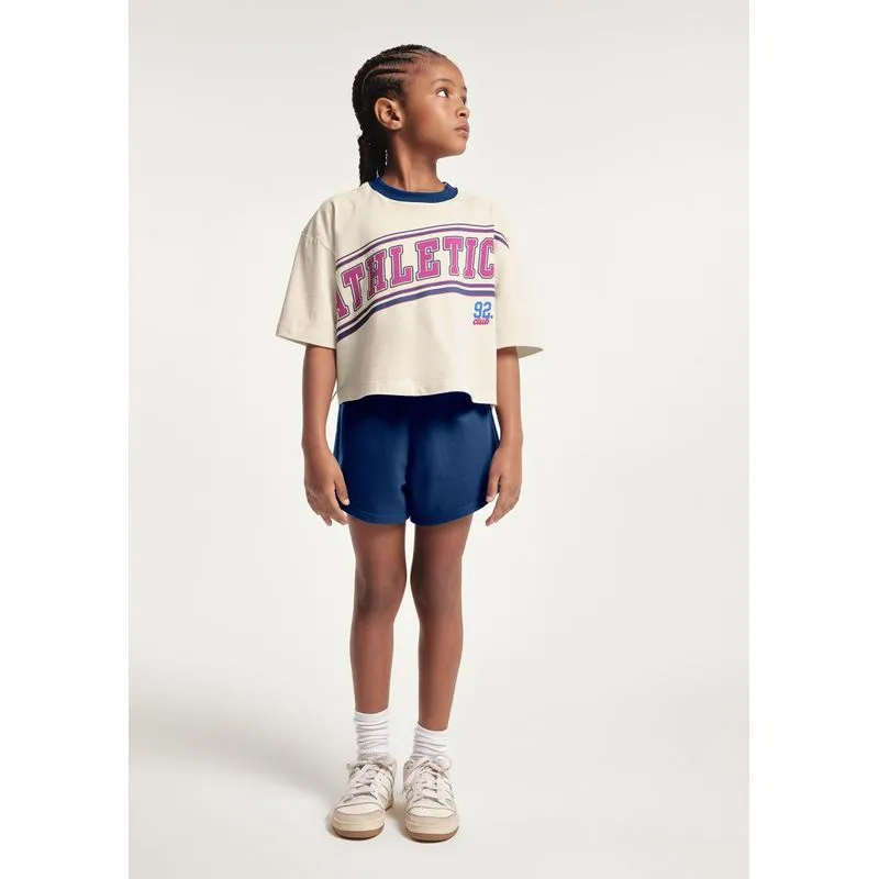Conjunto Infantil Menina Estampado Runner - Azul 010