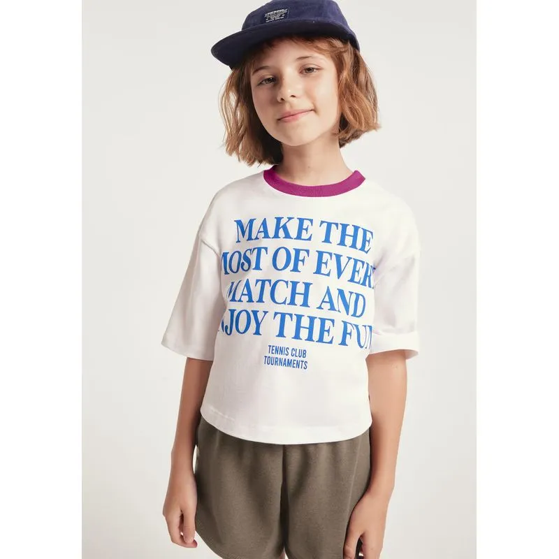 Conjunto Infantil Menina Estampado Runner - Branco 016
