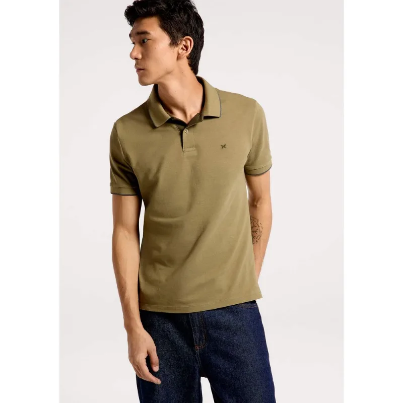 Camisa Polo Básica Masculina Em Piquet Com Bordado - Verde EXG