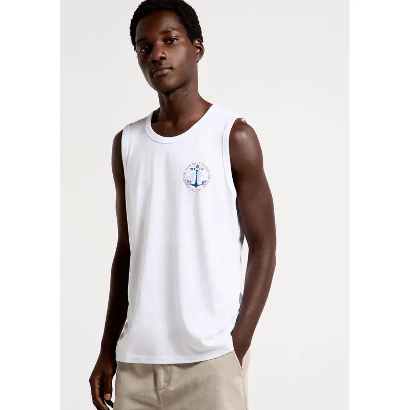 Regata Básica Masculina Regular Com Estampa - Branco M