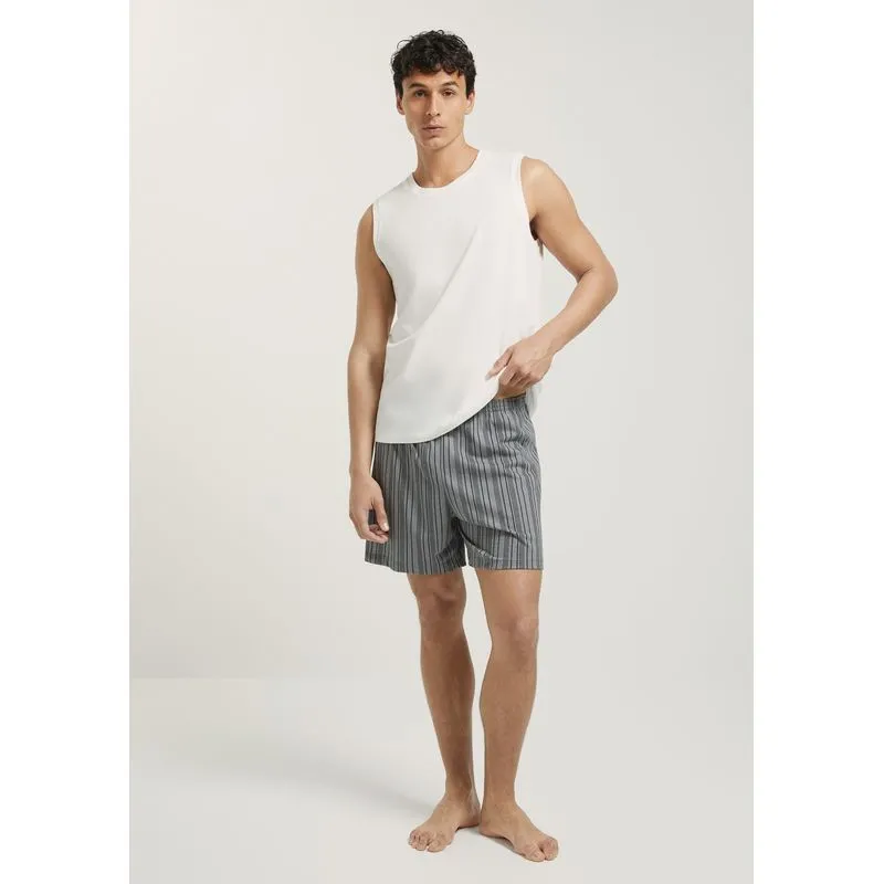 Pijama Curto Masculino Com Regata - Cinza XG