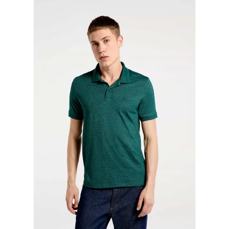 Camisa Polo Básica Masculina Em Malha Texturizada - Verde G